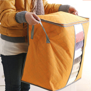 Non-woven cotton quilt <b>storage</b> bag, clothes organizer bag, clothing and luggage bag, quilt moving <b>storage</b> packing bag - Product Image 3