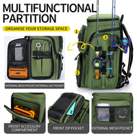 Mochila de pesca profesional personalizada privada con nombre impreso Material RPET Bolsa de señuelo de gran capacidad de alta calidad