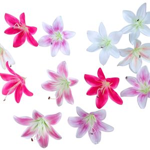 Tête de fleur artificielle 3D en forme de lys, 11 cm, branche unique, pour décoration murale de mariage DIY - Product Image 5