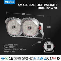 Projecteurs LED 1200W/2400W homologués RoHS CE avec ventilateur intégré, indice de protection IP, pour stades sportifs, garantie 5 ans, contrôle DMX/DALI/0-10V