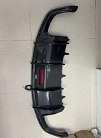 Difusor Trasero de Fibra de Carbono Real para Audi A6 S6 C7.5, Alerón con Luces LED para A6 S6 C7.5 2015 2016 2017 2018