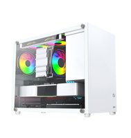 Estuche S5 para el lado del vidrio, transparente, para computadora de escritorio, portátil, con ventilación, refrigeración, pequeño estuche pequeño
