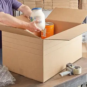 Double wall corrugated bottle cans shipping box delivery 5ply carton shipping boxes packaging with dividers