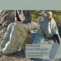 Couverture de camping douce anti-rayures avec doublure, sans odeur, garnissage en duvet de canard propre, confortable pour les campeurs ayant une peau sensible