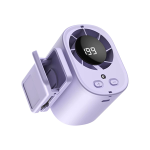 New Wearable Waist Fan USB Rechargeable <b>Mini</b> Fan Portable Handheld Clip-On Fan with Digital Display for Outdoor Use - Product Image 1