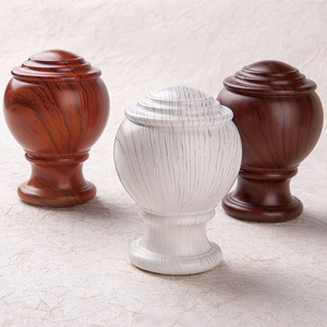 Soportes Decorativos de Aluminio para Cortinas de Ducha con Diseño de Madera, para Barras de Cortinas de Ventana - Product Image 6
