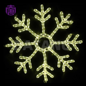 Élégant 3D flocon de neige LED lumières de Noël affichage extérieur étanche pour rues places de ville paysages d'hiver éclairage festif - Product Image 5