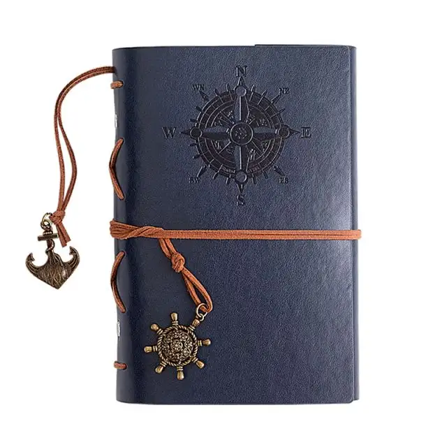 A6 Vintage Leder Cover Journals Handgemachtes Kraft papier Blank Notebook in Reise größe für Travel Notebook Journal