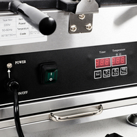 Machine à gaufres Taiyaki électrique automatique professionnelle en forme de poisson avec revêtement antiadhésif, chauffage rapide et utilisation facile pour les snacks