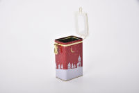 Boîte de rangement rectangulaire tendance et personnalisable en fer blanc électrolytique recyclé avec couvercle en acrylique pour emballage cadeau
