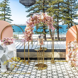 Đám Cưới Tưởng Tượng Đồ Nội Thất Vàng Thép Không Gỉ Đám Cưới Chỉnh Backdrop - Product Image 2