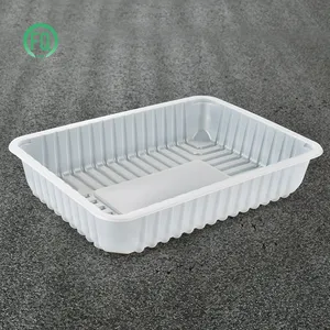 PP Plastic Tray Packing Steak Meat Seafood With Stamping Embossing Varnishing Printing Handling