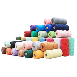 100% coton Crochet <span class=keywords><strong>macramé</strong></span> napperons cordon 2mm 3mm 4mm corde tressée pour sacs et vêtements finition enduite - Product Image 3