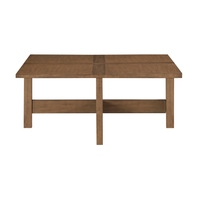 Ensemble de table console carrée moderne avec 4 tabourets rembourrés, finition marron, plateau en marbre, hauteur réglable - Meubles de salon