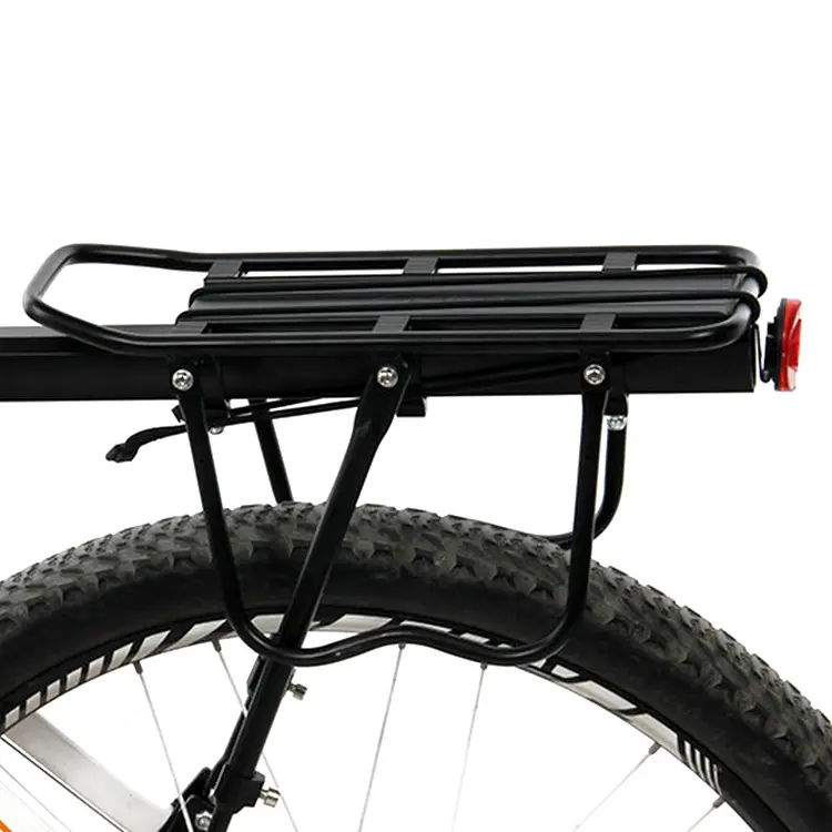 Portaequipajes trasero de bicicleta de luz de liberación rápida con Reflector, estante de asiento trasero de bicicleta de aluminio ajustable