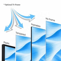 Téléviseur intelligent de 75 pouces de qualité supérieure, écran LCD HD, grand écran, système personnalisé