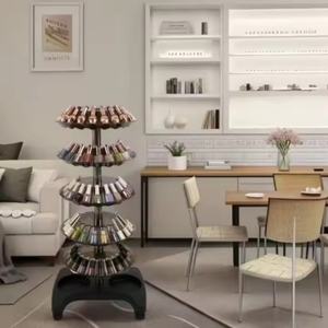 Organizador de Esmaltes de Uñas con Ruedas, Estante Giratorio de 5 Niveles para Exhibición de Esmaltes de Uñas - Product Image 6