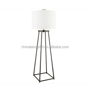 27 Watts Modern Matte <b>Black</b> Metal Floor Lamp LED/Bulb <b>Light</b> Source Fabric <b>Shade</b> for Hotel Bedroom Living Room Standard Size - Product Image 2