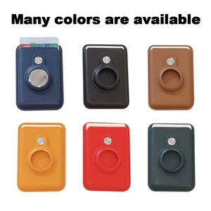 Porta tarjetas <span class=keywords><strong>AirTag</strong></span> para <span class=keywords><strong>iPhone</strong></span> 13 <span class=keywords><strong>12</strong></span> Pro Max Mini, funda trasera de cuero magnética segura para teléfono inteligente - Product Image 3