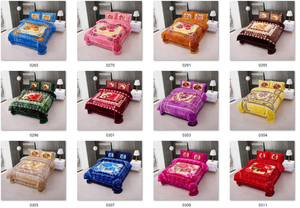 Ensemble de couvertures en raschel de luxe 4 pièces, taille king, double couche, couverture épaisse en peluche, ensemble de literie, vente en gros directe d'usine - Product Image 6