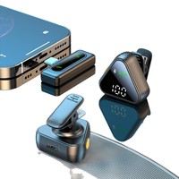 Microphone cravate sans fil triangulaire mini J18, nouveau modèle privé transfrontalier, pour la réduction du bruit, idéal pour la vidéo en direct et la radio
