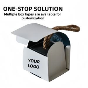 Boîte cadeau de luxe en carton pliable pour mariage, emballage de boîte cadeau avec satin - Product Image 6