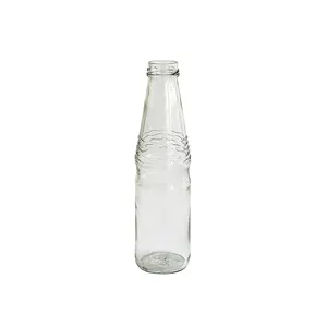 Bottiglie di vetro trasparente eco-friendly all'ingrosso OEM 426ml per bevande di frutta vuote bottiglie di latte