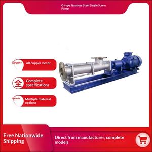 Bomba <span class=keywords><strong>de</strong></span> tornillo simple <span class=keywords><strong>de</strong></span> acero inoxidable 304 tipo G, bomba eléctrica <span class=keywords><strong>de</strong></span> cavidad progresiva para lodos con conexión bridada - Product Image 4