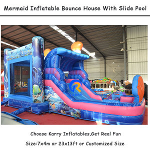 Nouvelle structure gonflable commerciale La <span class=keywords><strong>Petite</strong></span> Sirène avec toboggan aquatique et piscine, château gonflable pour enfants, idéale pour la location événementielle - Product Image 3