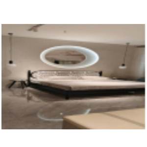 Moderna y sencilla cama de tela de madera para sala de estar o apartamento 37798-025 - Product Image 1