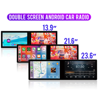 Autoradio Android universel à double écran 13,9/21,6/23,6 pouces, lecteur DVD de voiture, autoradio, stéréo de voiture, GPS, Carplay, Android Auto