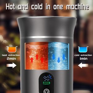 เครื่องชงกาแฟเอสเพรสโซแบบพกพาพร้อมระบบทำความร้อนในตัว หน้าจอ LED เครื่องชงกาแฟร้อนเย็นขนาดเล็ก ใช้พลังงานจากแบตเตอรี่ สำหรับใช้ในบ้าน สำนักงาน และการเดินทาง - Product Image 5