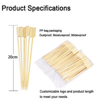 JIAHUI Mini brochettes à cocktail 9 cm, brochettes en bambou à trois pointes, bâtonnets de dégustation et garnitures pour boissons, qualité restaurant, certifiées FSC FDA LFGB, vente en gros