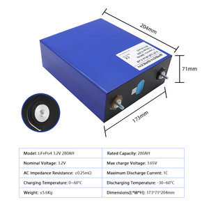 แบตเตอรี่เซลล์ปริซึม 3.2V 280Ah ลิเธียมเซลล์สำหรับระบบพลังงานแสงอาทิตย์ - Product Image 5