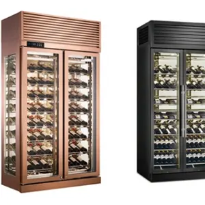 Neuzugang hochwertiger Weinkühler unter Einzelzone schwarz Vollglastür 200 Flaschen Weinkühlschrank