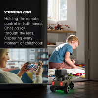 Voiture RC miniature en métal KF32 1/64 avec caméra FPV 720P, contrôle par application Wifi, véhicule de course haute vitesse, télécommande 2.4G, jouet de bureau