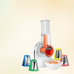 <b>Vegetable</b> <b>Cutter</b> Multifunctional Food Processor With 4 Blades For Shredding <b>Vegetables</b> White 0.6L Capacity - Product Image 4