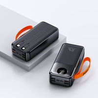 Batterie externe portable 20W à charge rapide pour téléphone portable, haute capacité 30000mAh, câbles Type-C PVC P3