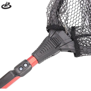 Épuisette de pêche pliable avec poignée télescopique pliable en aluminium maille durable avec revêtement en caoutchouc - Product Image 3
