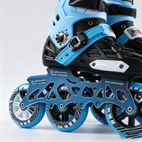 Patins à roulettes en ligne à coque rigide PP pour adultes, roues convertibles de trois à quatre roues, roulements ABEC, patins de course rapides