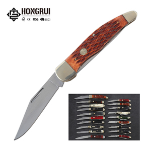 Cuchillo de Camping Industrial Personalizado Hongrui, Hoja Fija, Mango de Madera y Hueso de Buey, Acero Inoxidable, Ideal para Supervivencia al Aire Libre, Soporte OEM - Product Image 6