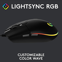 Souris de jeu Logitech G102 LIGHTSYNC Souris optique filaire 8000 DPI Rétroéclairage RVB 6 boutons programmables Ergonomique Haute précision