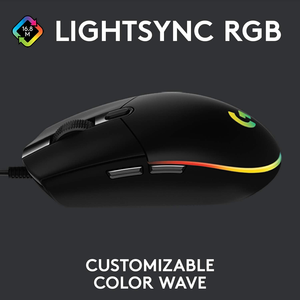 Souris de jeu Logitech G102 LIGHTSYNC Souris optique filaire 8000 DPI Rétroéclairage RVB 6 boutons programmables Ergonomique Haute précision - Product Image 5