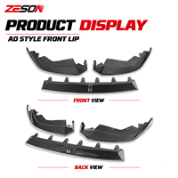 Lip Bumper Depan Model AD Serat Karbon Asli untuk BMW Seri 3 G20 G28 LCI M340i 330i 2022-2025 Splitter Depan 3 Bagian Kit