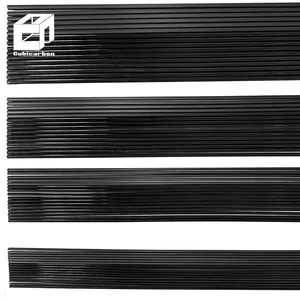 Tige en fibre de carbone à pultrusion de surface personnalisée Diamètre et longueur OEM Tiges en fibre de carbone solide/barre ronde de poteau OD 1mm à 30mm