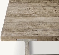 Table à manger extensible rectangulaire sur mesure avec support en T, mobilier de maison, ensemble de salle à manger, tables à manger modernes