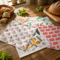 Papier à hamburger imprimé sur mesure de qualité alimentaire pour les restaurants de restauration rapide, les charcuteries, les pâtisseries, les plats à emporter, emballage écologique résistant à la graisse