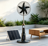 Ventilateur de sol solaire en gros avec câble de 5 m et batterie de 18 000 mAh pour ferme et usine