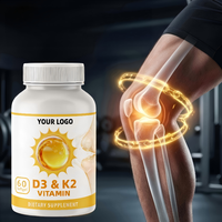 Dismok – Gélules végétaliennes de Vitamine D3 + K2 MK7 1000 UI – Complément alimentaire pour la santé osseuse et l'énergie – Approvisionnement direct usine – 60 gélules