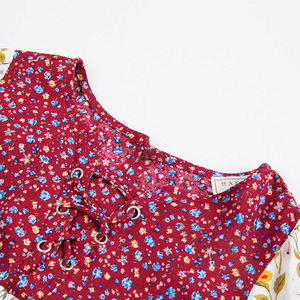 Ropa Infantil al por Mayor, Camisetas Casuales con Estampado Floral y Cordones para Adolescentes - Product Image 2